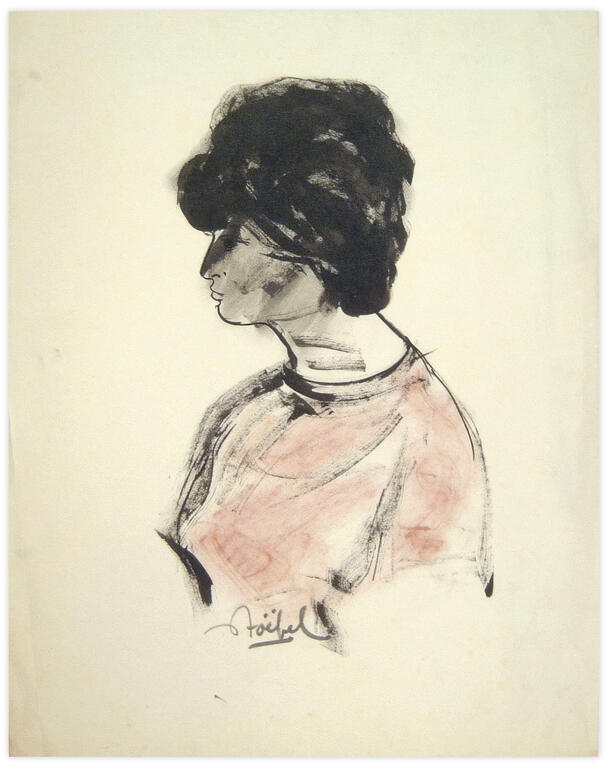 Catalogue raisonné, Edgar Stoëbel, portrait de femme (profil) — 