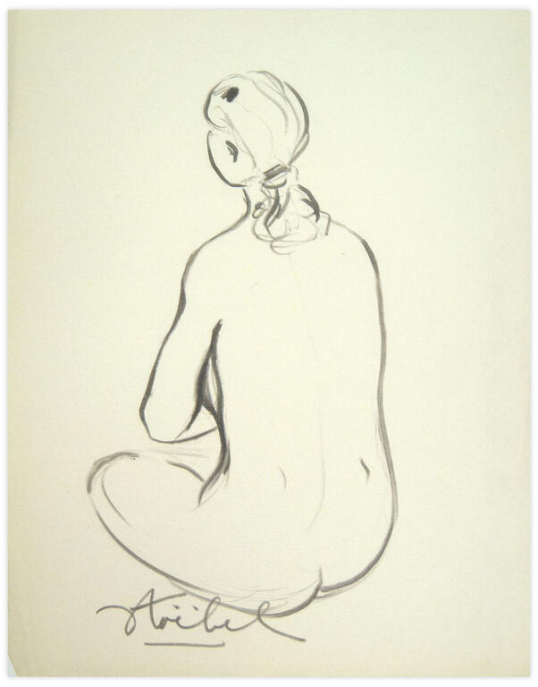 Catalogue raisonné, Edgar Stoëbel, nue de dos — 