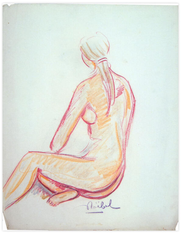 Catalogue raisonné, Edgar Stoëbel, femme nue (dos) — 