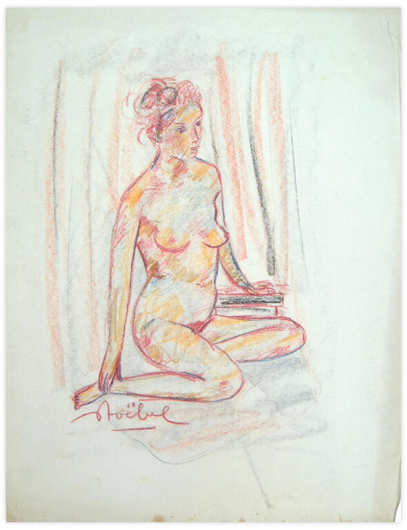 Catalogue raisonné, Edgar Stoëbel, nue assise — 