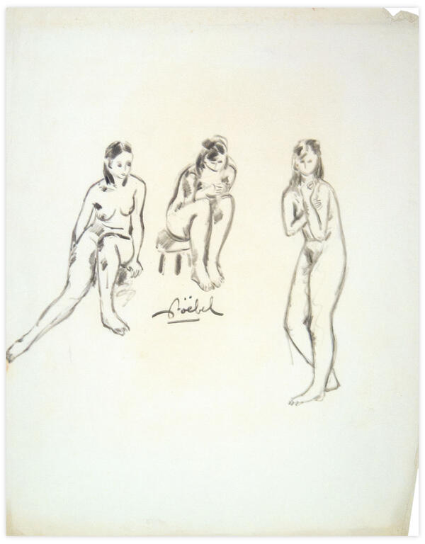 Catalogue raisonné, Edgar Stoëbel, étude - nues — 