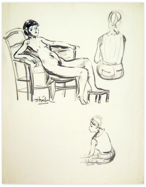 Catalogue raisonné, Edgar Stoëbel, étude - personnages — 