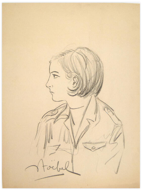 Catalogue raisonné, Edgar Stoëbel, femme de profil — 