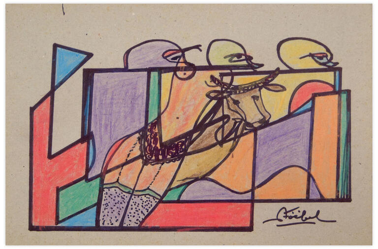 Catalogue raisonné, Edgar Stoëbel, mujer con las vacas — 