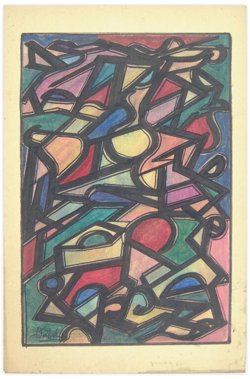 Catalogue raisonné, Edgar Stoëbel, abstract graphic ensemble — 