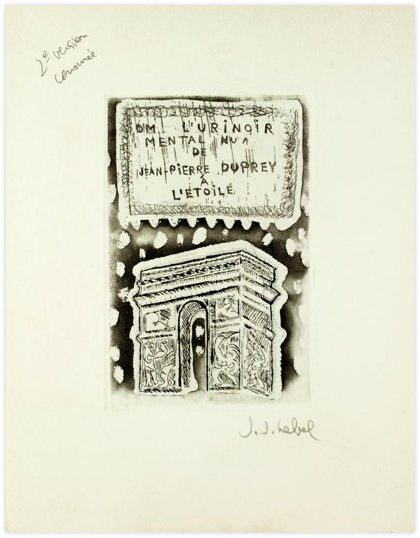 Catalogue raisonné, Jean-Jacques Lebel, L'urinoir mental, deuxième version, censurée