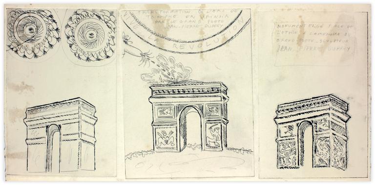 Catalogue raisonné, Jean-Jacques Lebel, Transformation de l'Arc de Triomphe en urinoir