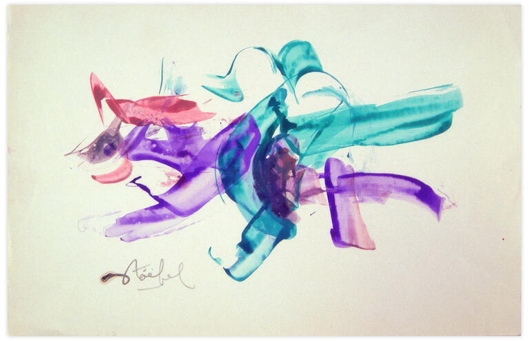 Catalogue raisonné, Edgar Stoëbel, abstract calligraphic — 