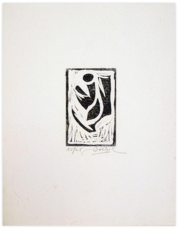 Catalogue raisonné, Edgar Stoëbel, linogravure 25/25 - abstract — 