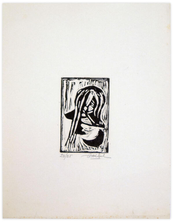 Catalogue raisonné, Edgar Stoëbel, linogravure 23/25 - abstract — 