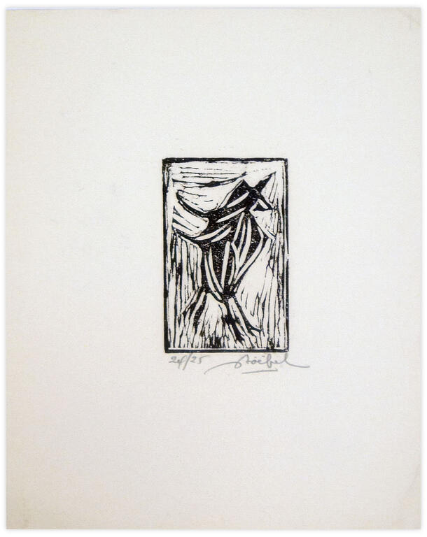 Catalogue raisonné, Edgar Stoëbel, linogravure 24/25 - abstract — 