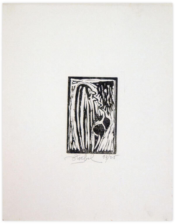Catalogue raisonné, Edgar Stoëbel, linogravure 13/25 - abstract — 