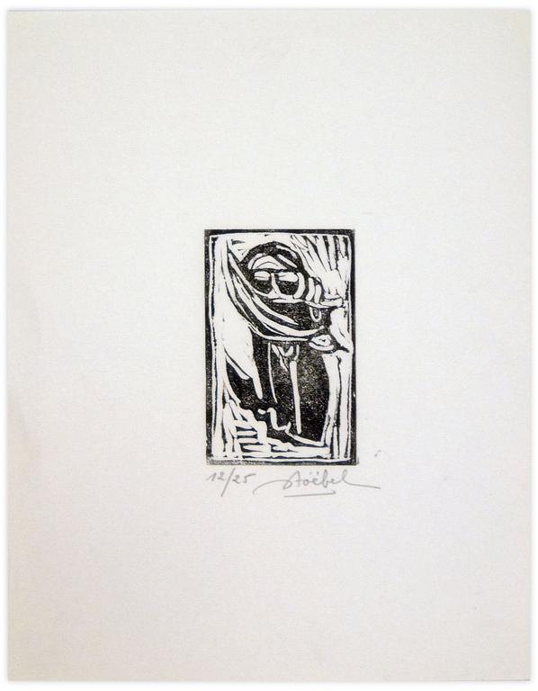 Catalogue raisonné, Edgar Stoëbel, lino 12/25 - abstract — 