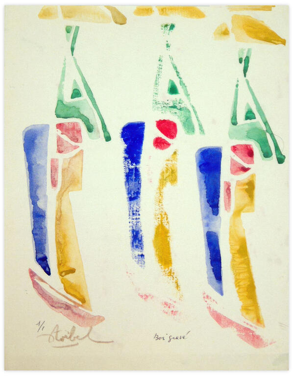 Catalogue raisonné, Edgar Stoëbel, bois gravé - impression triptyque 1/1 — 