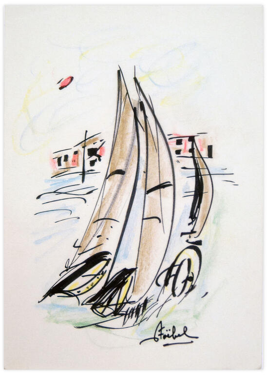 Catalogue raisonné, Edgar Stoëbel, scène de voile — 