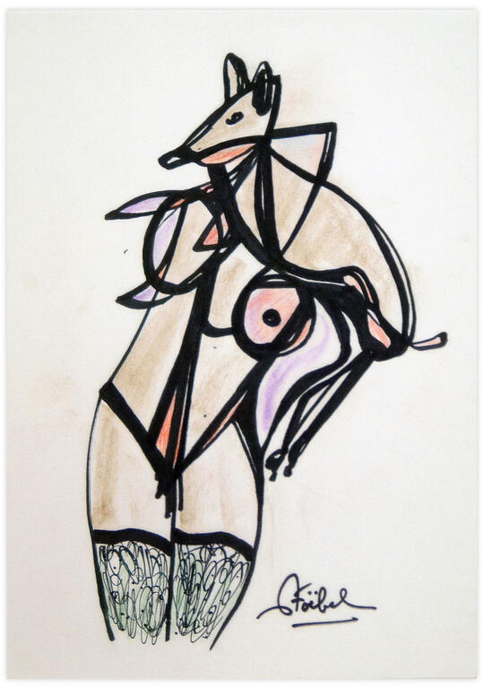 Catalogue raisonné, Edgar Stoëbel, femme et son animal — 