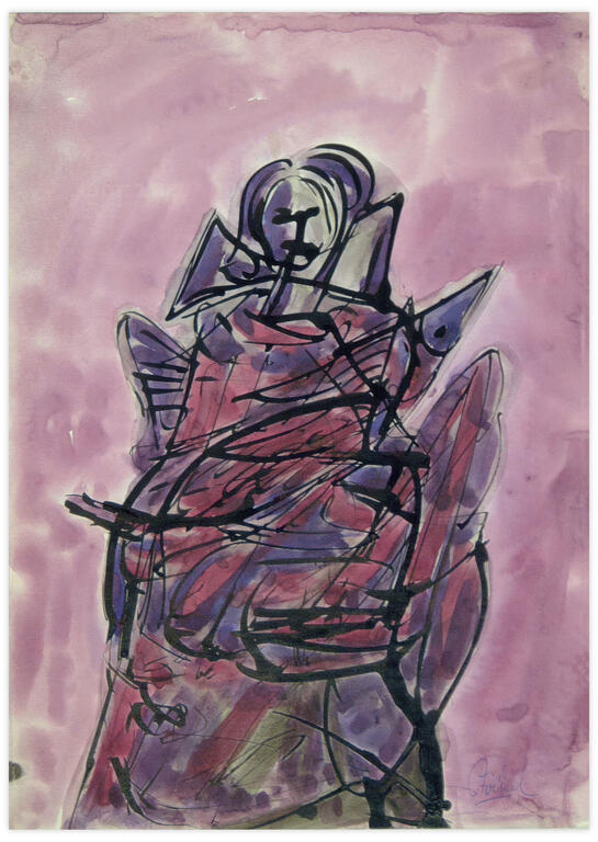 Catalogue raisonné, Edgar Stoëbel, with a fish — 