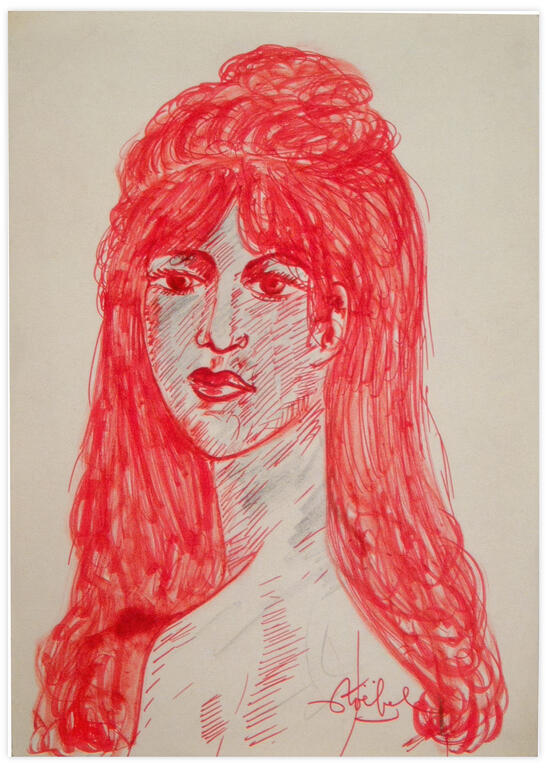 Catalogue raisonné, Edgar Stoëbel, femme portrait — 