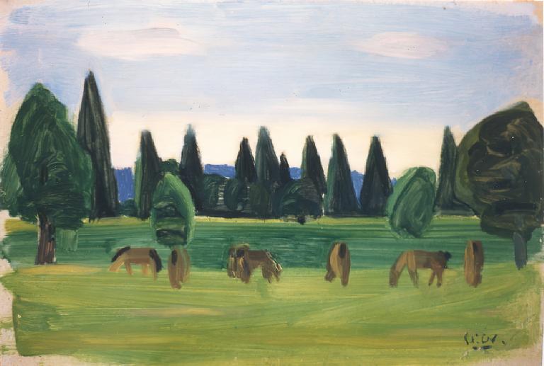 Catalogue raisonné, oeuvre de l'artiste Hans Seiler - Les chevaux (Pferdchen), circa 1930