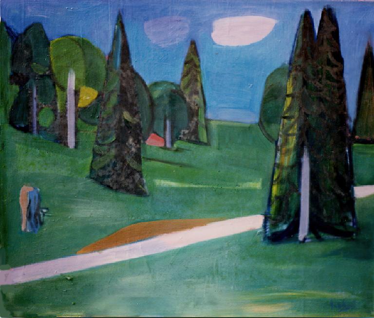 Catalogue raisonné, oeuvre de l'artiste Hans Seiler - Les sapins, circa 1930