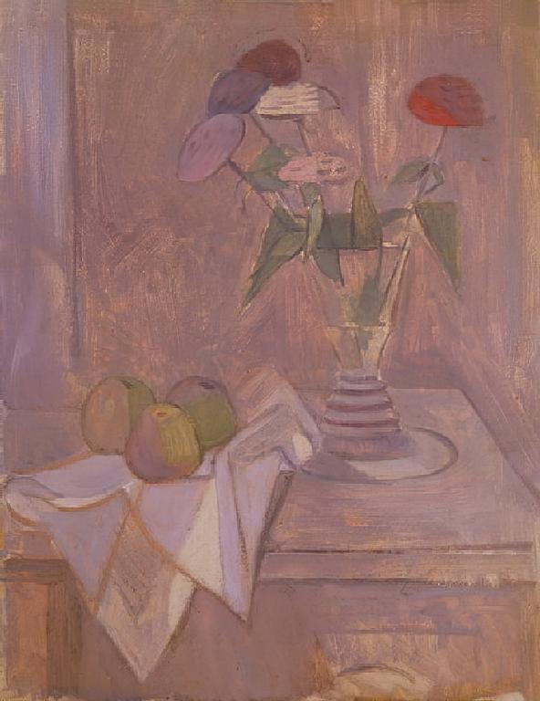 Catalogue raisonné, oeuvre de l'artiste Hans Seiler - Fleurs et pommes, circa 1940