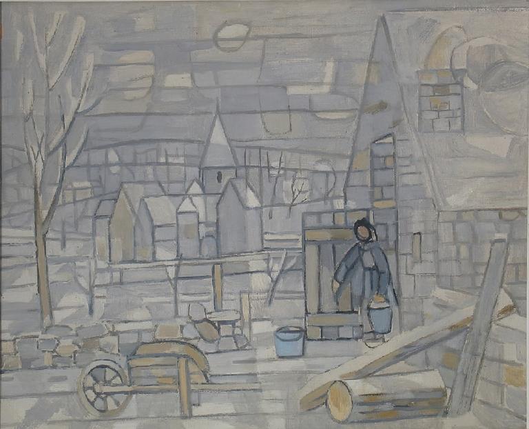Catalogue raisonné, oeuvre de l'artiste Hans Seiler - Lacassagne sous la neige, circa 1940