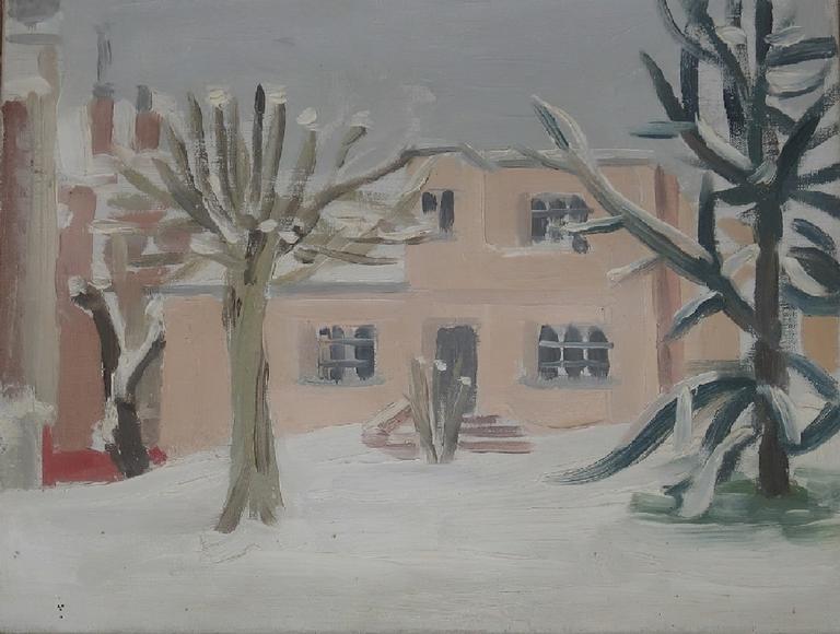 Catalogue raisonné, oeuvre de l'artiste Hans Seiler - Chennevières sous la neige, circa 1942