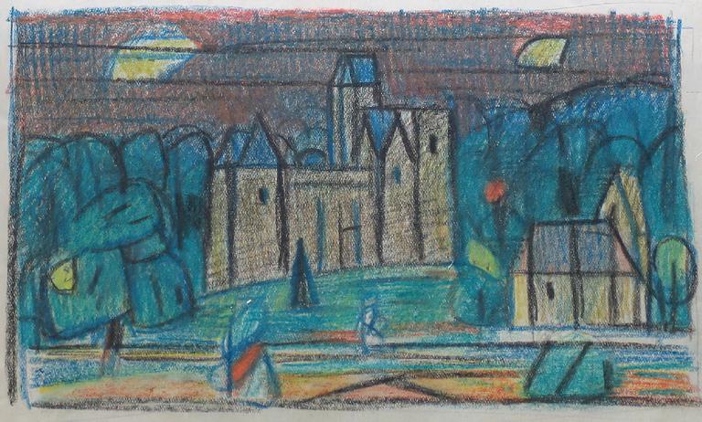 Catalogue raisonné, oeuvre de l'artiste Hans Seiler - Fayrac et sa chapelle 2, circa 1942