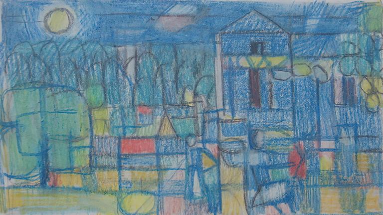 Catalogue raisonné, oeuvre de l'artiste Hans Seiler - La maison et la vallée, circa 1942