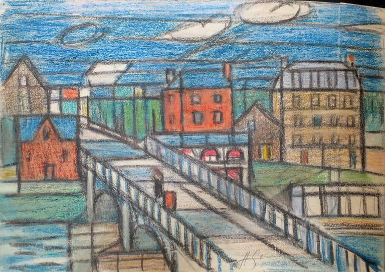 Catalogue raisonné, oeuvre de l'artiste Hans Seiler - Le pont de Chennevières 1, circa 1942