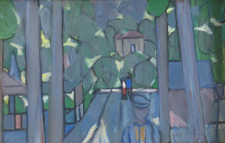 Catalogue raisonné, oeuvre de l'artiste Hans Seiler - Personnages sur le pont, circa 1944
