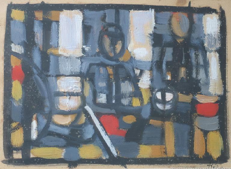 Catalogue raisonné, oeuvre de l'artiste Hans Seiler - Deux personnages, circa 1945