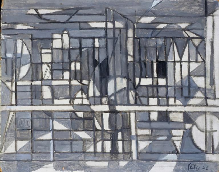 Catalogue raisonné, oeuvre de l'artiste Hans Seiler - Hiver sur la Marne, 1946
