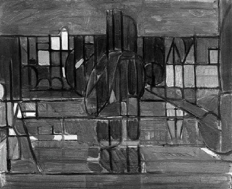 Catalogue raisonné, oeuvre de l'artiste Hans Seiler - L'île sur la Marne, circa 1946 