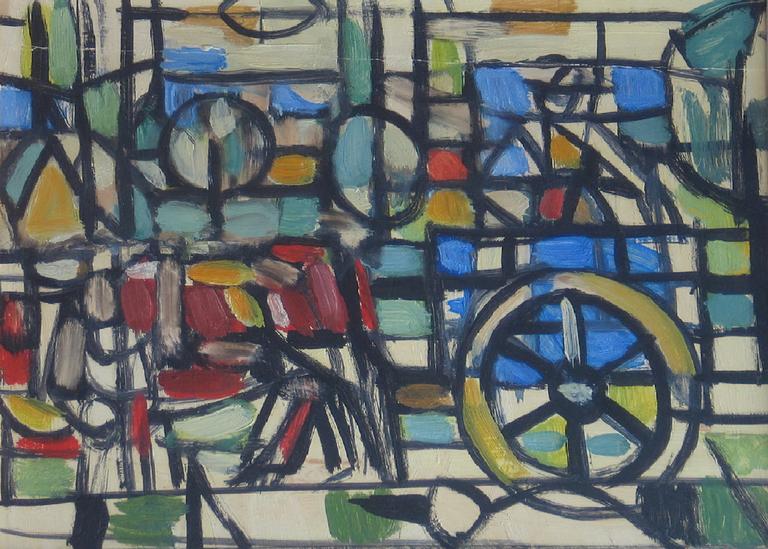 Catalogue raisonné, oeuvre de l'artiste Hans Seiler - La charrette et l'âne, circa 1947