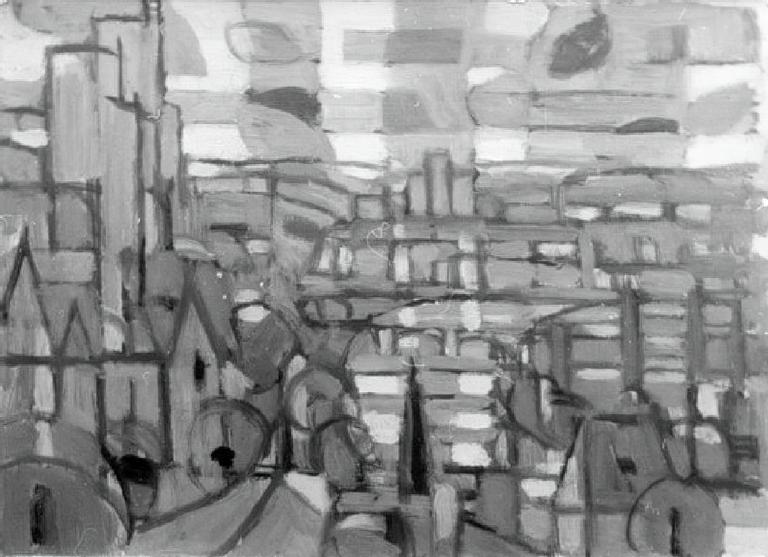 Catalogue raisonné, Hans Seiler, Beynac vu de Castelnaud, 1948