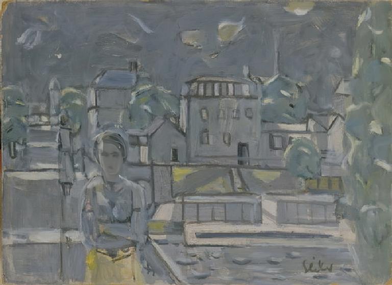 Catalogue raisonné, oeuvre de l'artiste Hans Seiler - La piscine sur la Marne, circa 1950