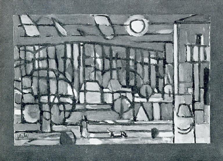 Catalogue raisonné, oeuvre de l'artiste Hans Seiler - Paysage à la lune, 1954