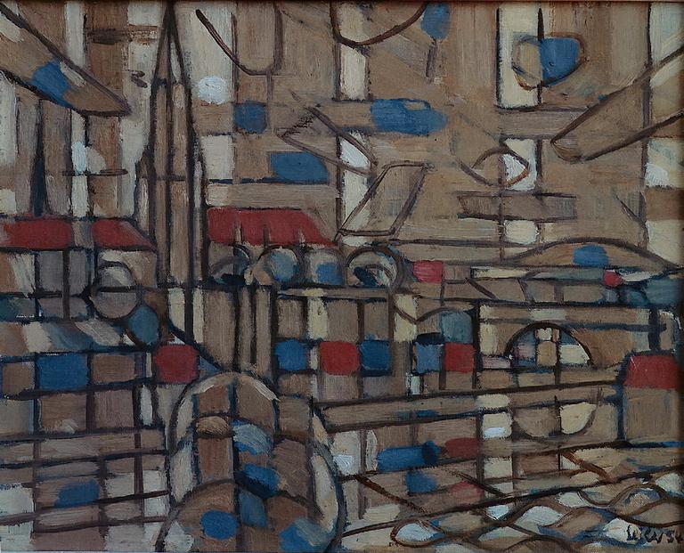 Catalogue raisonné, oeuvre de l'artiste Hans Seiler - Vue de Berne, 1954