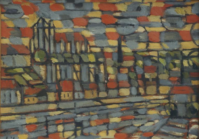 Catalogue raisonné, oeuvre de l'artiste Hans Seiler - Vue de Berne, 1956