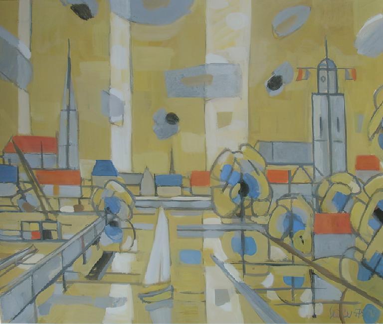Catalogue raisonné, oeuvre de l'artiste Hans Seiler - Canal en Hollande, 1957