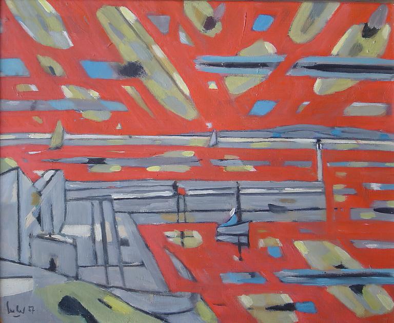 Catalogue raisonné, Hans Seiler, La jetée (rouge), 1957