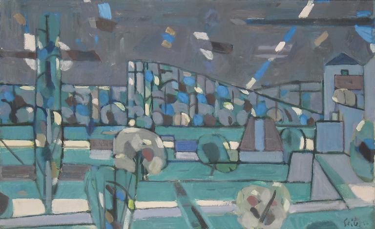 Catalogue raisonné, oeuvre de l'artiste Hans Seiler - La maison et la vallée, 1957