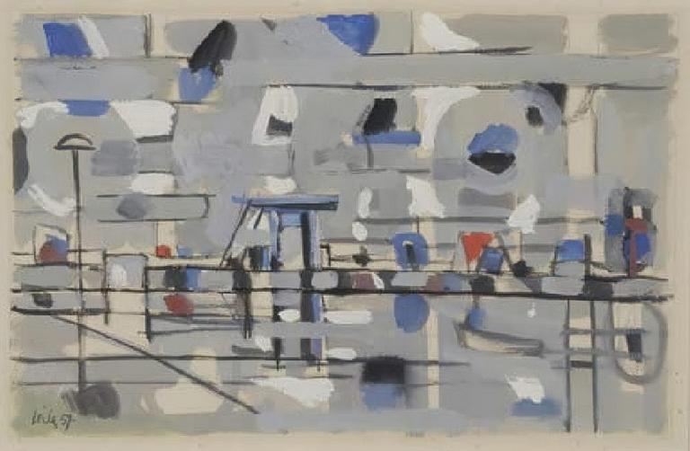 Catalogue raisonné, oeuvre de l'artiste Hans Seiler - Pont-levis , 1957