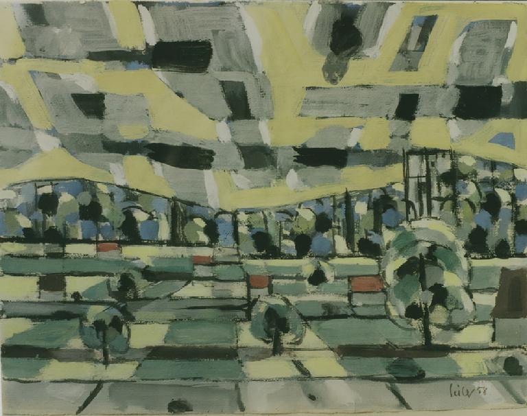 Catalogue raisonné, oeuvre de l'artiste Hans Seiler - La plaine, 1958
