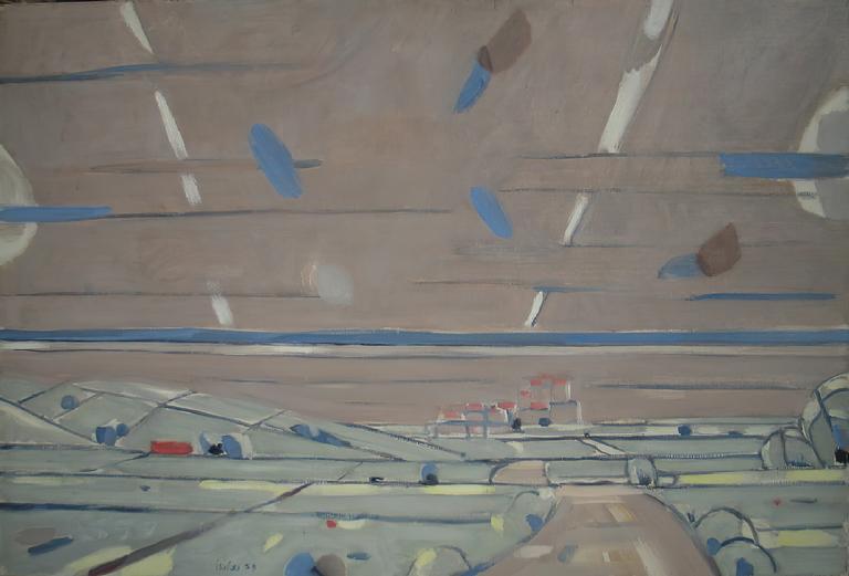 Catalogue raisonné, oeuvre de l'artiste Hans Seiler - Talmont-Vue sur la Gironde, 1959