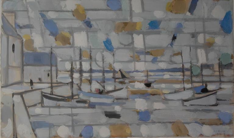 Catalogue raisonné, oeuvre de l'artiste Hans Seiler - Le port, 1960