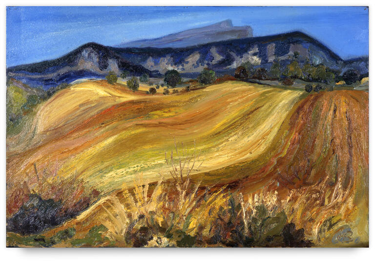 Catalogue raisonné, Henri Baviera, Champs de blé vers Gordes — 1960