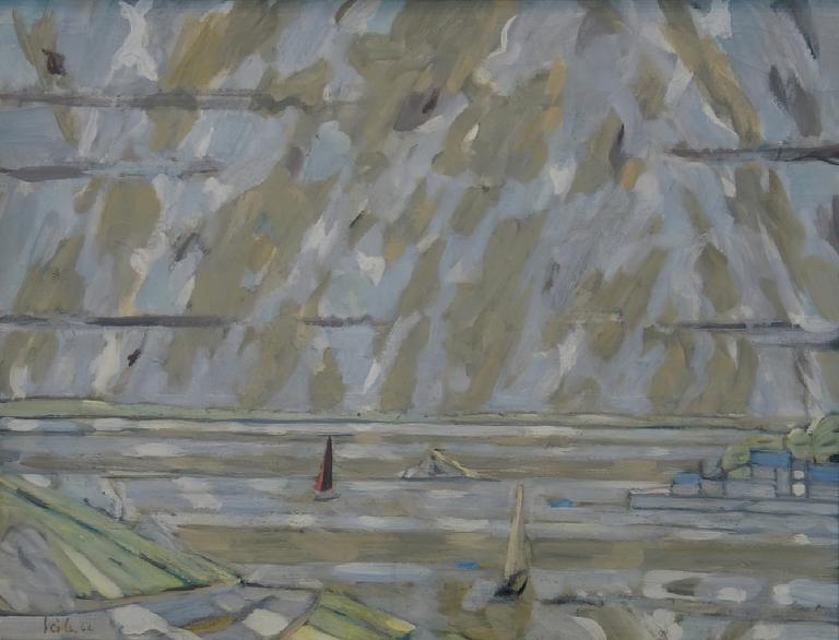 Catalogue raisonné, oeuvre de l'artiste Hans Seiler - Le port de Tréboul, 1962