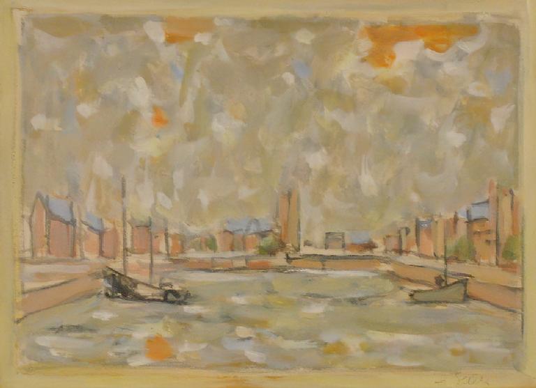 Catalogue raisonné, oeuvre de l'artiste Hans Seiler - Petit port du Nord, circa 1962